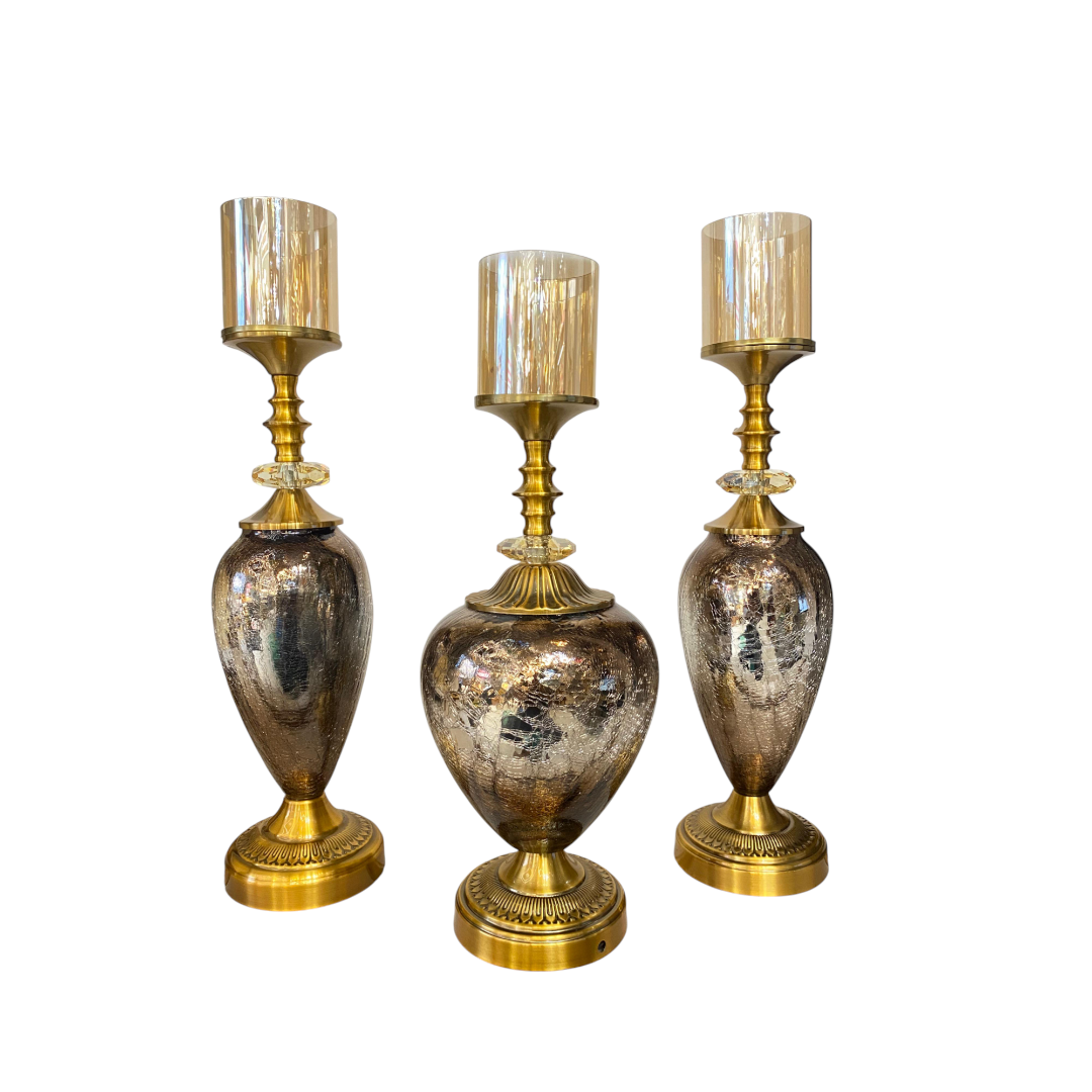 Mosaic Baroque Luxe Candle Holders